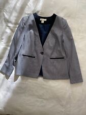 AlessaW Blazer Damen Blaser Gr. 44 neu ohne Etikett Weiß/Marine kariert