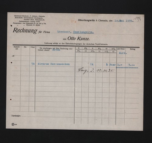 Oberlungwitz rechnung 1935 - oberlungwitz,,