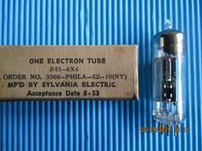 1 x EZ90 =  X4 = 6202  NOS/NIB = NEU/OVP   MIL-SPEC/JAN   Gleichrichter-Röhre