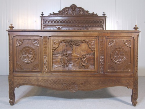 520 vintage bett massiv - 520,