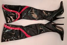 Kassiopeya Lack Overknees Gr. 36, rot-schwarz High Heels