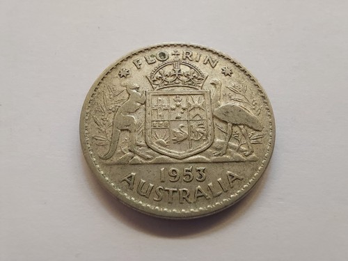 Australien florin 1953 queen - 1,