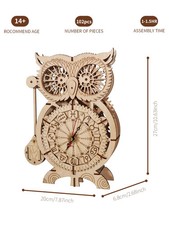 3D-Holzpuzzle Eulenuhr