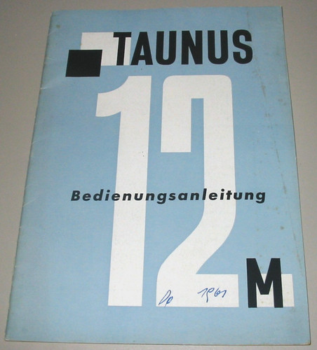 Betriebsanleitung ford taunus - betriebsanleitung,