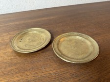 2x kleine Messing Untersetzer