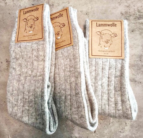 Lammwolle socken 1paar premium - lammwolle,