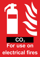 Feuerlöscher CO2 Co2 Schild