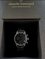 Claude Bernard Chronograph Armbanduhr Lederarmband