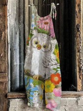 Damen Blumen Latzhose Jumpsuit