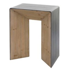B-Ware Konsolentisch MCW-L76, Massiv-Holz   80x60x40cm mit Metall-Optik