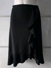 Leichte Flamenco Salsa Stretch Rock mit Gummibunt  Gr M Schwarz