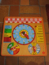 Tageskalender, Lernkalender, Holz,Englische Sprache,Kinder,gebraucht,jocdi Goula