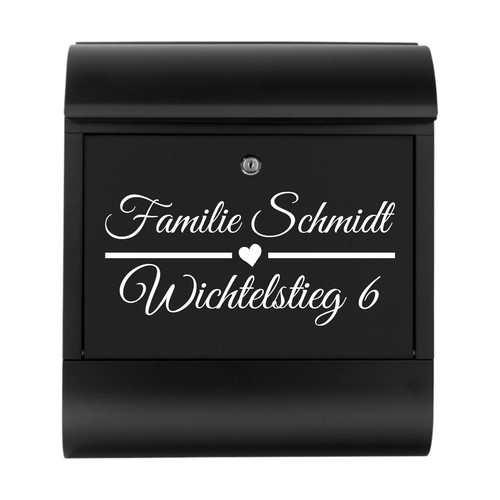 Briefkasten aufkleber mit name - mit,