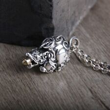 N27 Anhänger Schatzspuckendes Wiesel tibetischer Buddhismus Sterling Silber 925