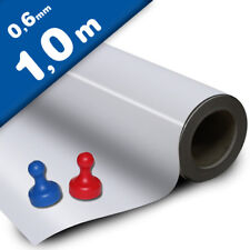 Eisenfolie Ferrofolie selbstklebend weiß glänzend 0,6mm x 62cm x 1m - Meterware