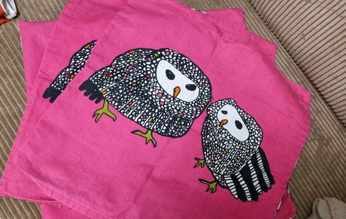 Ikea kissenhülle pink - 3x, eule