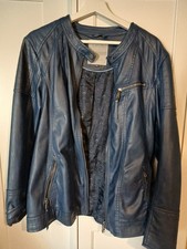 Cecil Lederjacke XL Blau