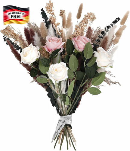 Trockenblumenstrauß dekoset - trockenblumenstrauß,