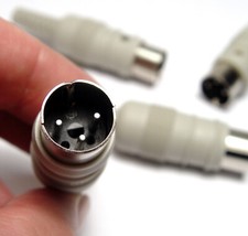 4x DIN-Stecker / Diodenstecker, 3-polig, 180°, Hirschmann MAS 3100, NOS