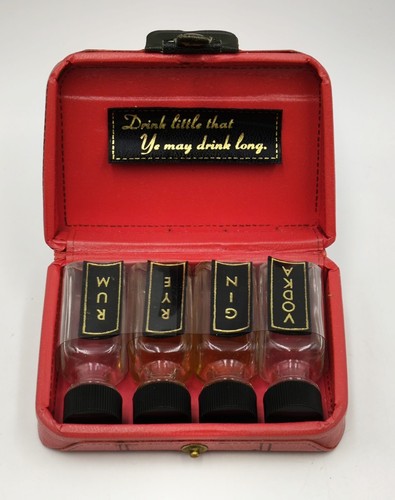 Vintage mini kofferbar schnaps - mini,