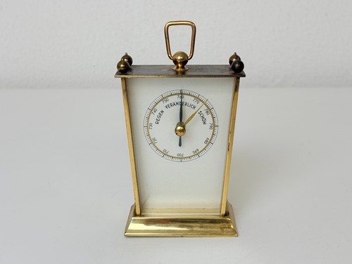 Vintage tischbarometer messing - tischbarometer,