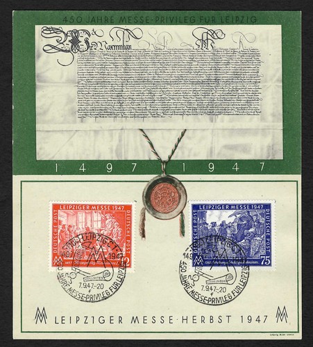 Sbz leipziger messe - 1947, auf