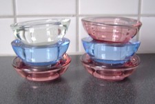 6x IKEA Teelichtglas Teelichthalter Kerzenhalter Glas farbig (Rot Blau Klar)