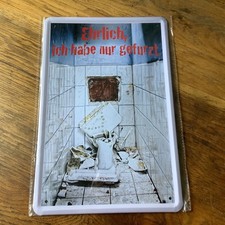 Blechschild 20x30 Toilette WC Scheisse ...hab nur gefurzt Tin Poster neu PK8