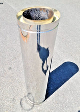 Schornstein Kamin Edelstahl Aufsatz Verlängerung doppelwandig 1m lang DW 250