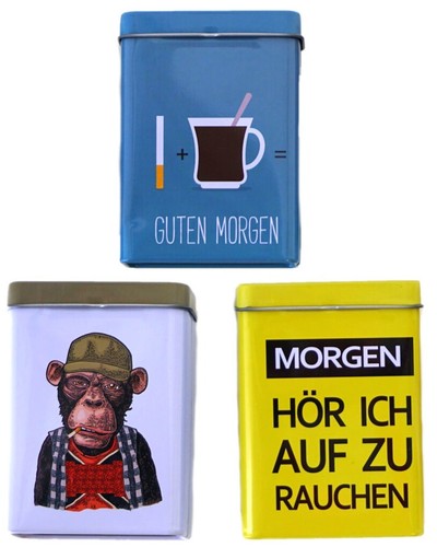 Metall zigarettenetui - 3x, metall-zigarettenetui