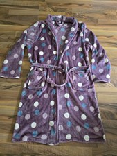 Kuscheliger Fleece Bademantel, Lavendel Mit Punkten, My HOME, DAMEN, GR. L