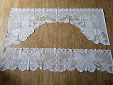 2 Scheibengardinen Bistrogardinen Fertiggardinen Gardinen Spitze Schmetterlinge