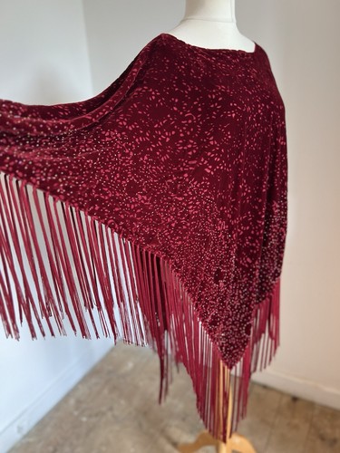 Besarani weinroter poncho - weinroter,
