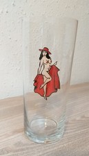 Dekoratives Trinkglas mit erotischem Motiv-Einzelstück-handbemalt