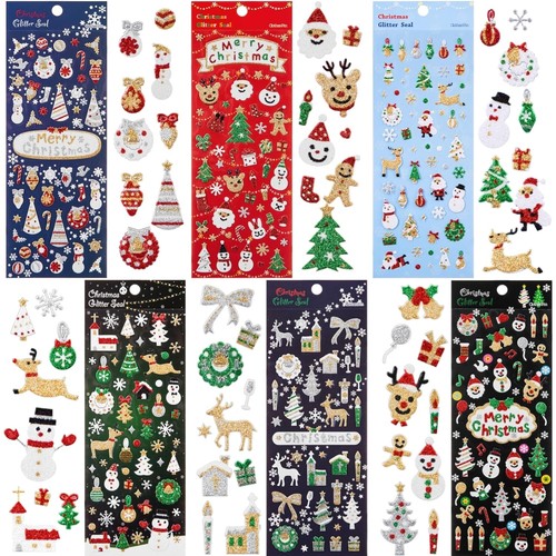 Weihnachtssticker glitzer - weihnachtssticker,