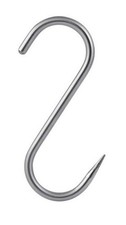 10x S-Haken Edelstahl 160 x 6mm Fleischerhaken Küchenhaken Fleischhaken (H30)