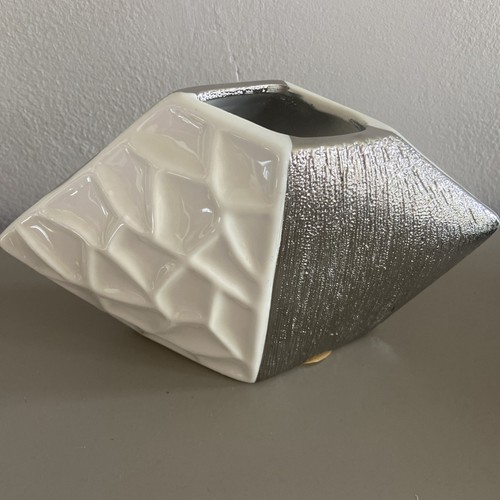 Vase formano silber - formano, silber/weiss