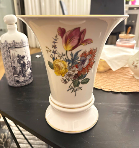 Lindner porzellan vase - porzellan,