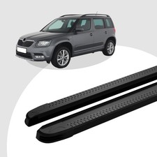 Trittbretter passend für Skoda Yeti ab 05/2009-12/2017 (Model: MAJA, Farbe: Schw