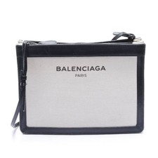 Schultertasche Balenciaga Weiß Blau Navy Pochette