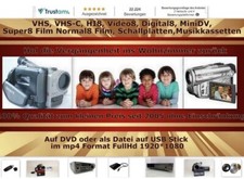 23 Kassetten pro Kassette 90 min Laufzeit auf DVD und im mp4 Format inkl. Stick