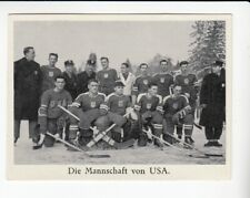 Eishockey USA Team Olympia 1936 German Cig Card Mahalesi 1936 # 74 RAR