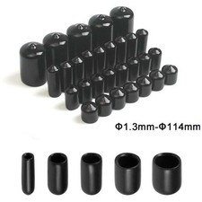 Schwarz Vinyl Gummi Runde