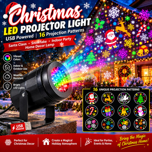 Usb led weihnachten projektor - usb,