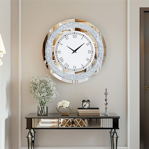 Wanduhr modern kristalle - wanduhr,