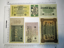 M04 Sammlung Lot 6 alte Geldscheine Deutschland 1921-1923 Inflation 10Pf-100MioM