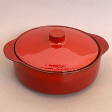 Melitta Kopenhagen Ceracron Schüssel mit Deckel Terrine Keramik Rot Vintage 70er