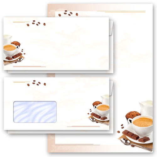 Briefpapier sets kaffee mit - kaffee,