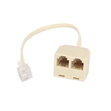 Beige RJ11 6P4C 1 Stecker zu 2