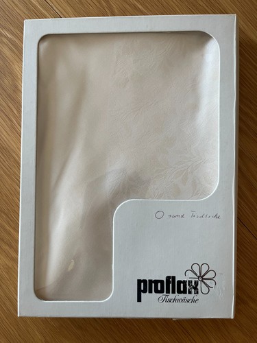 Tischdecke beige rund